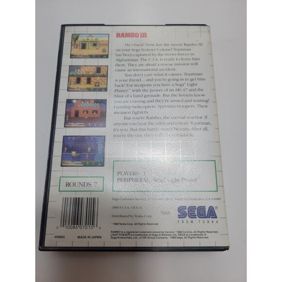 Sega Master System Rambo III Sega 1986 With Box - Tested - Picture 4 of 11